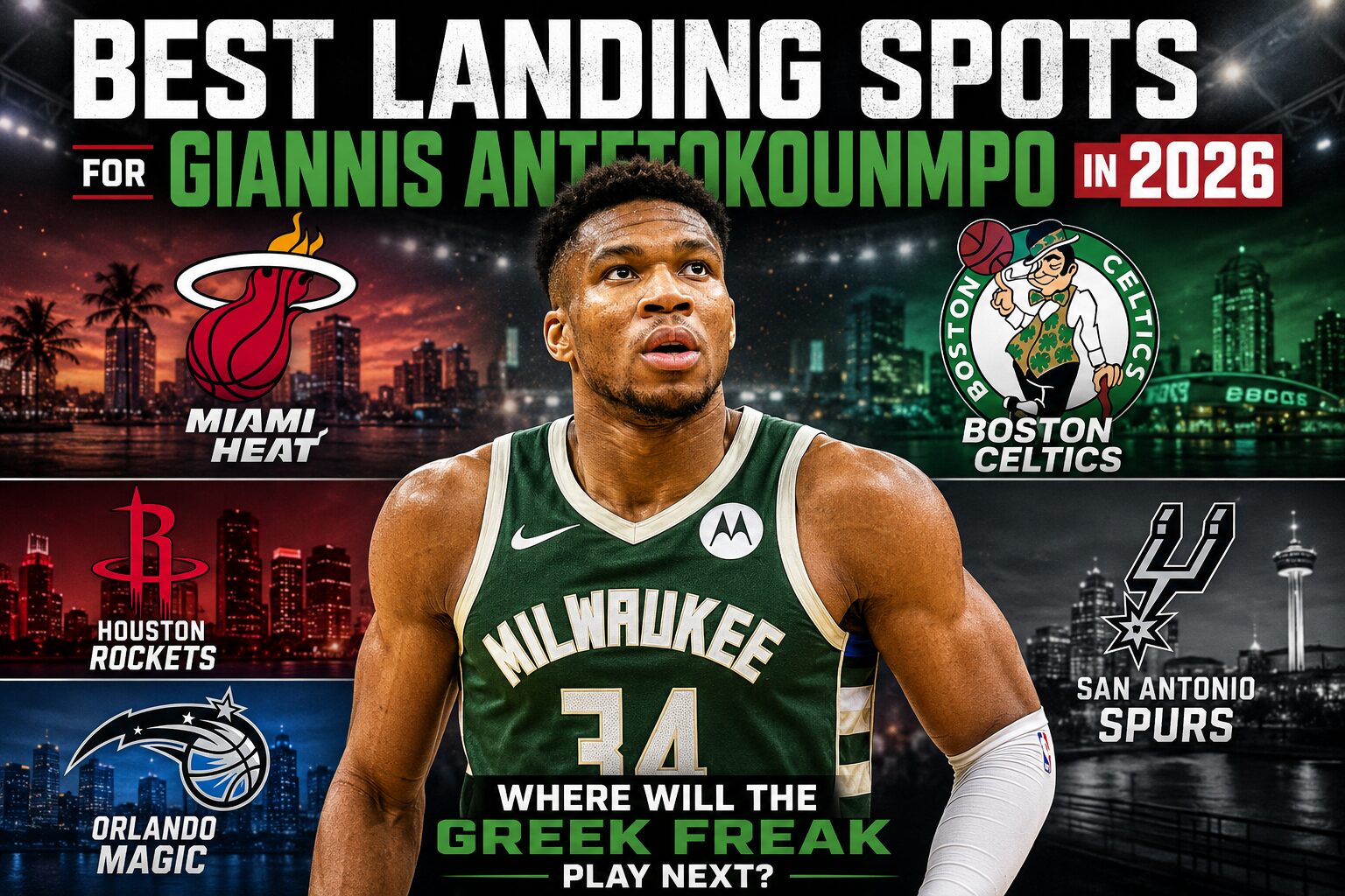 Best Landing Spots for Giannis Antetokounmpo in 2026